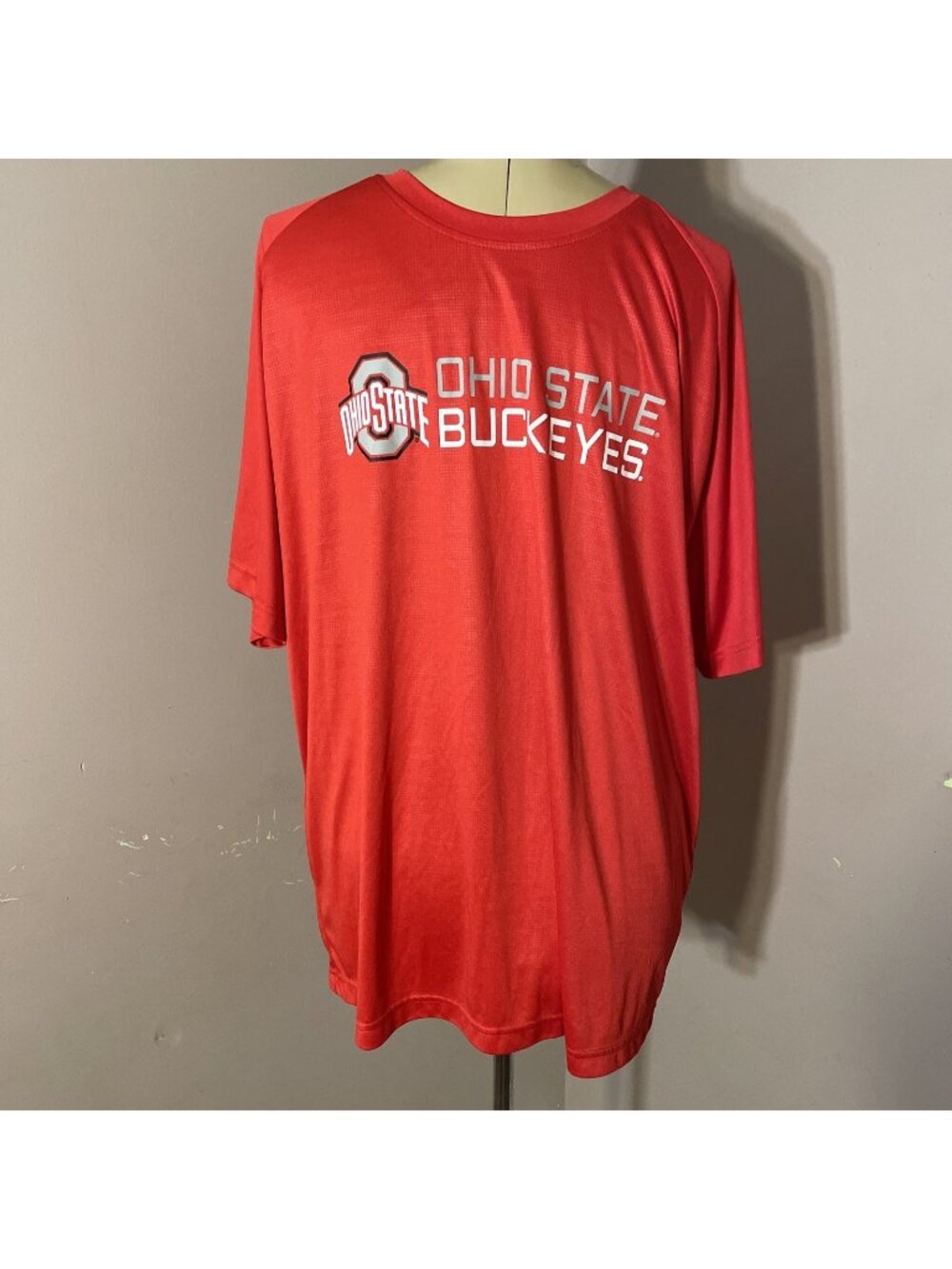 Ohio State Buckeyes Red Athletic Quick Dry Short Sleeve Shirt Men 2XL
